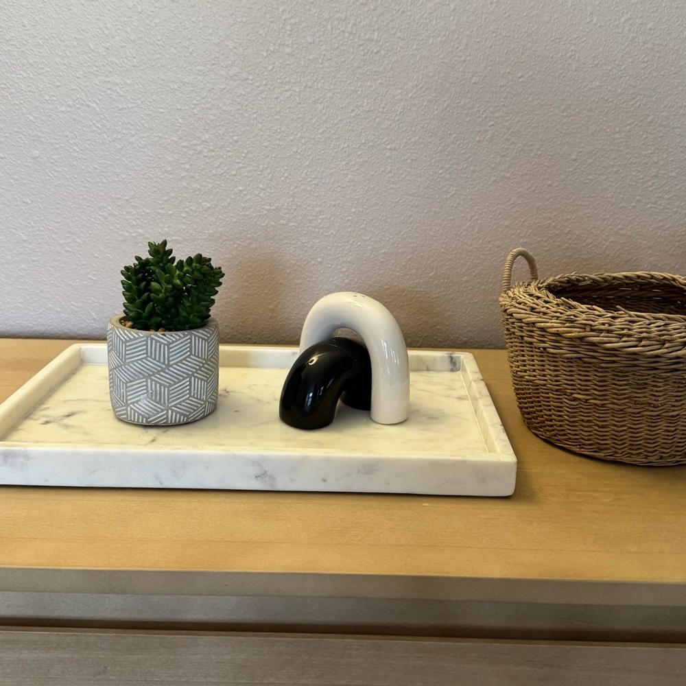 Black and White Salt and Pepper Shakers